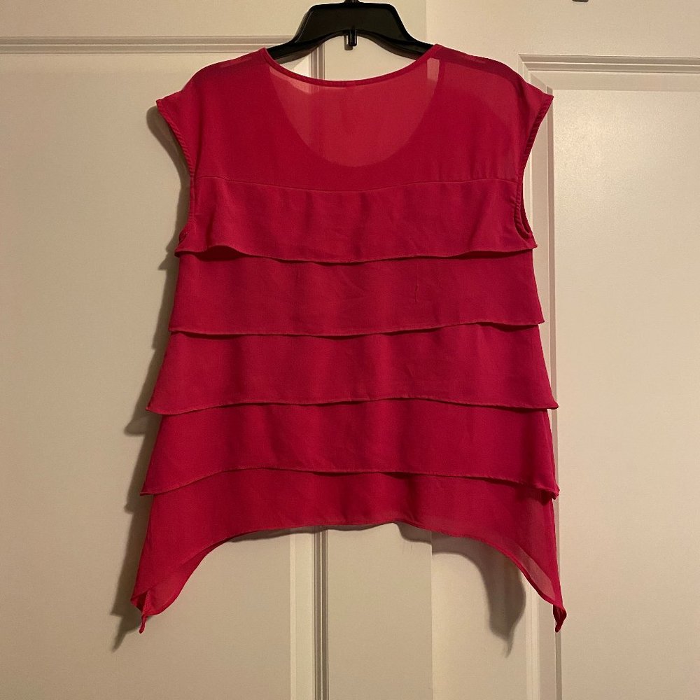 Color Story Red Womens Blouse